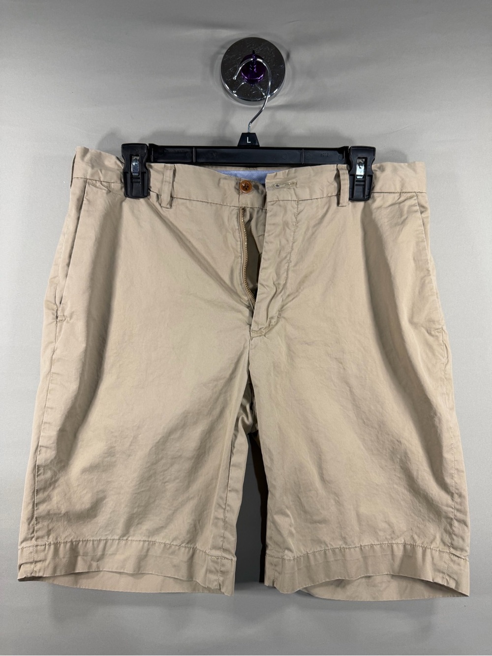Polo by Ralph Lauren Tan Flat Front Cotton Shorts